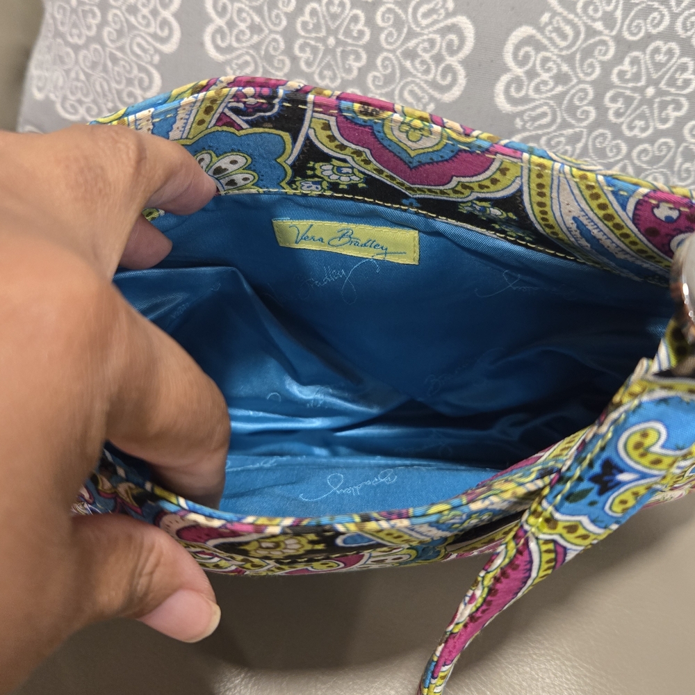 Vera Bradley Silk Zoe Paisley Small Shoulder Bag Purse - Picture 5 of 5